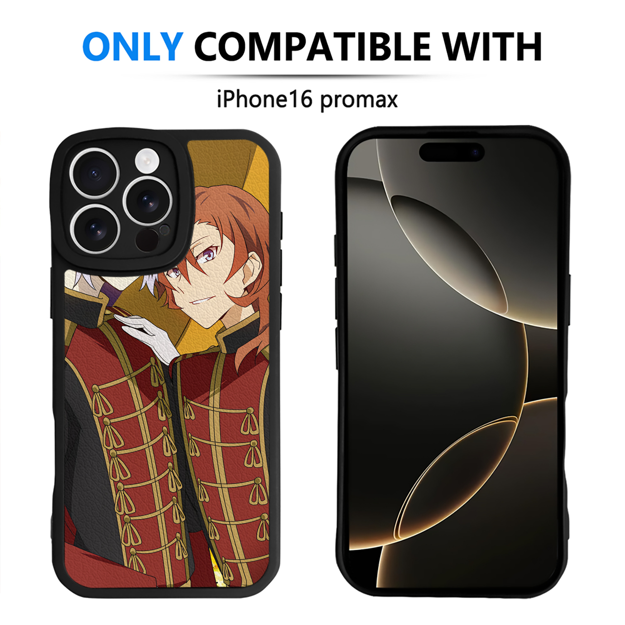 （画像用） 文豪ストレイドッグス Bungo Stray Dogs 【iPhone 16シリーズ対応】シリコンスマホケース（レザー調） 材質：シリコン